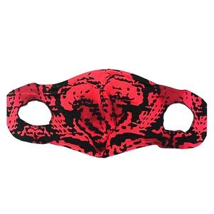 Cloth Reusable Face Mask w/ Filter - Red and Black